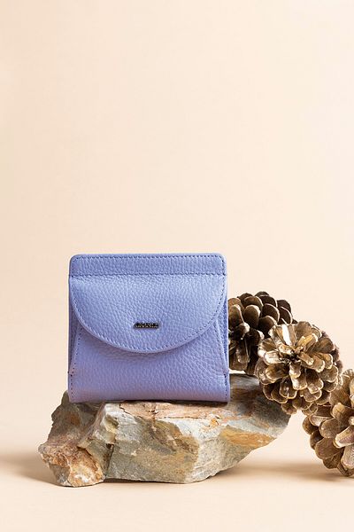 Grande 2833 Genuine Leather Elegance Mini Women's Wallet Ice Blue