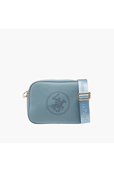 Beverly Hills Polo Club Logo Detail Crossbody Bag with Adjustable Strap