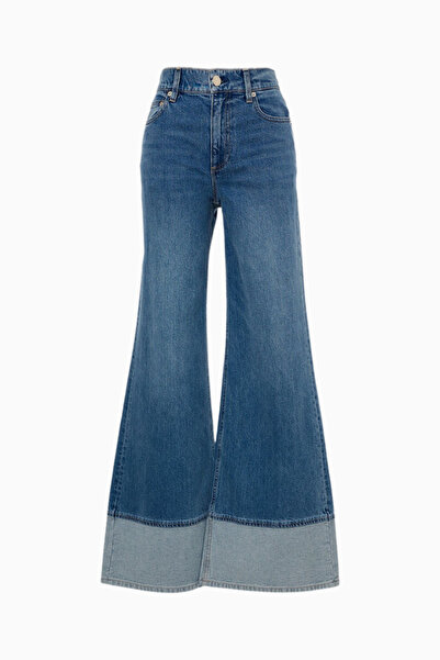 ALICE AND OLIVIA Button Closure Spanish Leg Denim Trousers