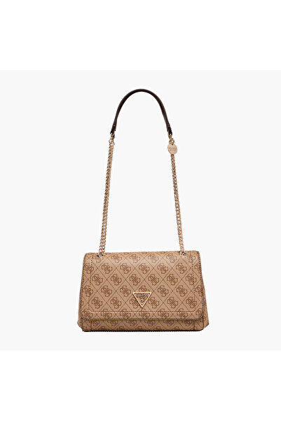Guess Noelle Girlfriend Printed Crossbody Bag with Chain Strap