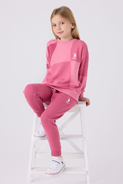U.S. Polo Assn. Kız Çocuk Pembe Eşofman Takımı