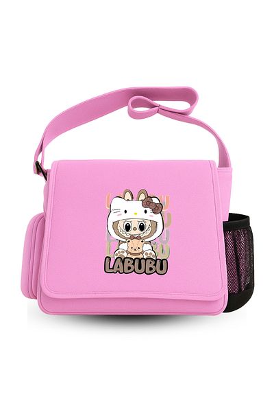 Toum Cute Labubu Printed Unisex Messenger Bag