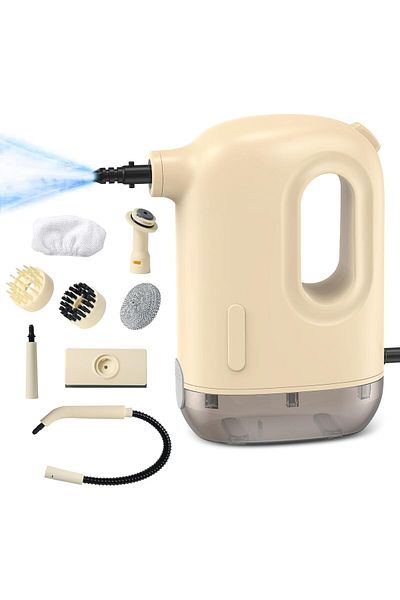 MACON Portable Handheld Steam Cleaner – 1200W, 300ml Tank, 8 Accessories, High-Pressure Cleaning