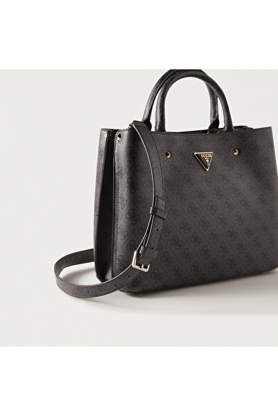 Guess All-Over Logo Print Tote Bag