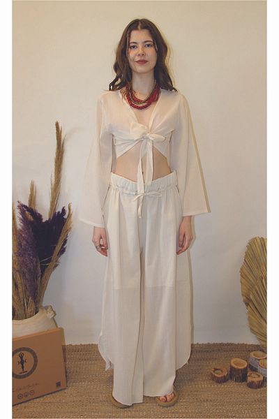 ARİNNASİDE Buldan Cloth Curved Side Trousers