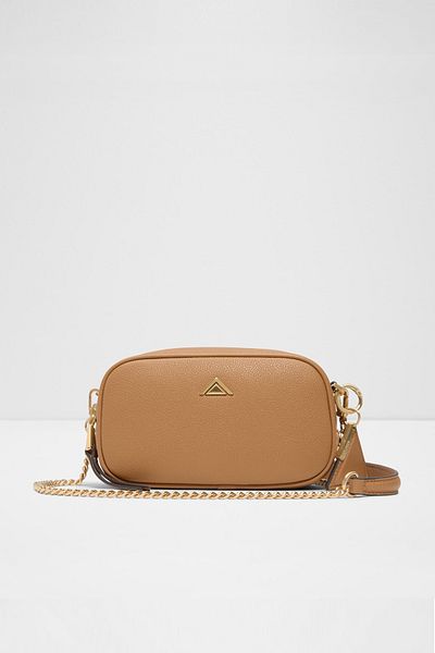 Aldo Moanah - Women's Tan Chain Handle Small Size Crossbody Bag