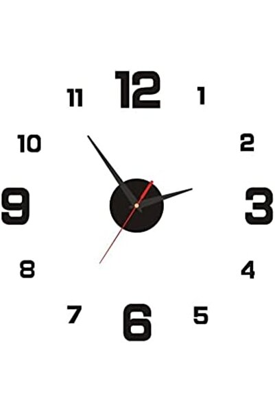 Jiffy ساعة حائط ريموزان الحديثة بدون إطار DIY ثلاثية الأبعاد لديكور غرفة المعيشة ساعة حائط حديثة هادئة