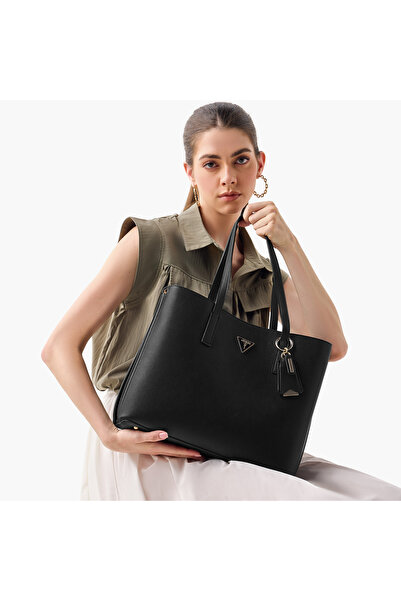 Guess Meridian Girlfriend Textured Tote Bag with Double Handle