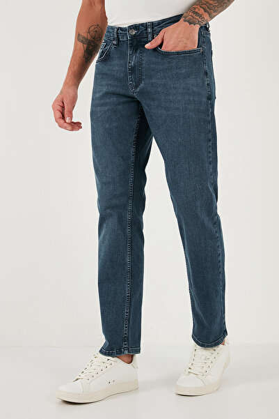 Buratti Pamuklu Comfort Fit Normal Bel Boru Paça Jeans Erkek KOT PANTOLON 4412C02TEXAS