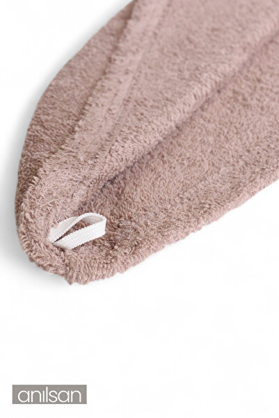 Anılsan 100% бавовняна коричнева шапка-рушник для волосся, шапка для сушіння волосся, рушник для голови, шапка для душу, шапка для ванни, для сушіння мокрого волосся