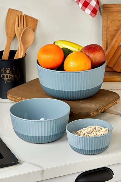 ALP HOME DORA 3’lü Plastik Kase Seti – 0,5 L + 1,3 L + 2,6 L | Hazırlık ve Servis Kaseleri