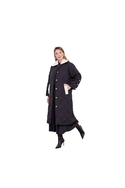Levidor Women's Detailed Quilted Coat