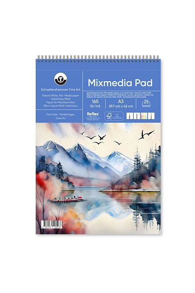 Schoellershammer Mix Media Pad Multi-Purpose Art Block 165 Gr A3 25 Sheets