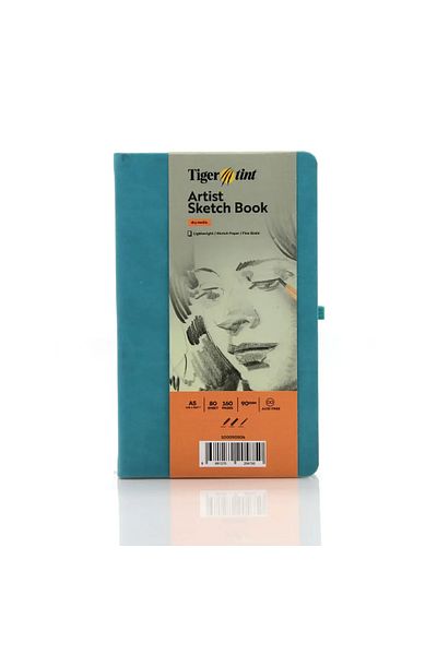 Tigertint Sketchbook Hard Cover Sketchbook 90 Gr A5 80 Sheets Turquoise