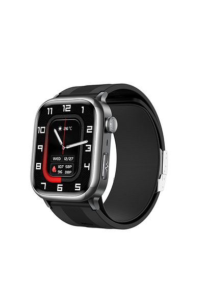 isen Smartwatch TK66 Black, 2.06" AMOLED, Blood Pressure Monitor with Air Pump, ECG, BT Call, 530mAh