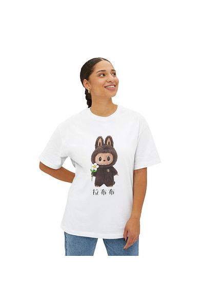 aynewmoda Women's Cartoon Printed Round Neck Short Sleeve T-Shirt