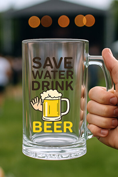 TREND YANKI Printed Beer Glass