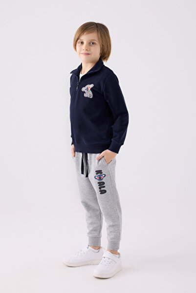 Rolypoly Boy's Navy Blue Tracksuit Set