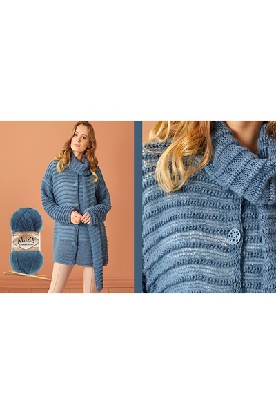 Alize Angora Gold 5 Pack Hand Knitting Yarn 100g X 5 Pieces - Color Code: 114 - Fairy Blue