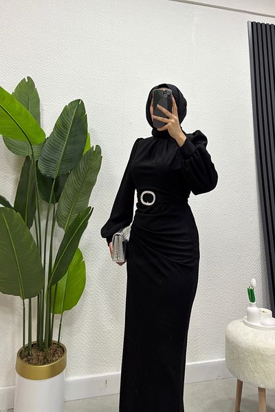 Tarzım Tuba Women's Işıl Hijab Dress Black