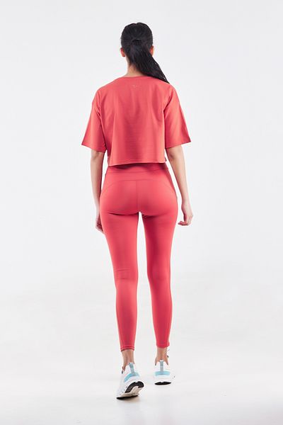 duneus Semi-Full Length Leggings - Bright Red