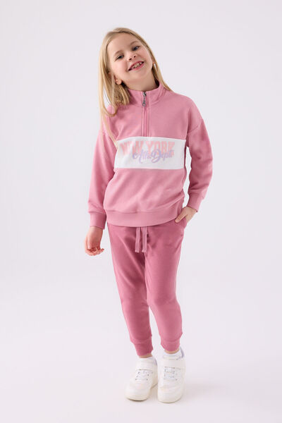 Rolypoly Girl's Pink Tracksuit Set