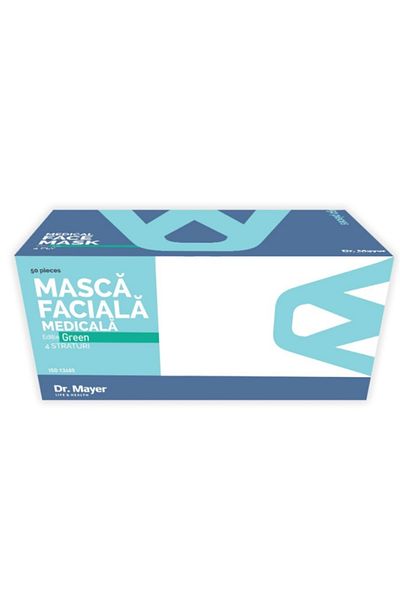 Dr. Mayer Medical Mask Dr. Mayer DRM-CFFMGR, 4 Layers, 50 pcs. (Green)