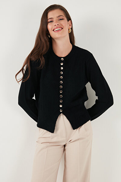 Lela Premium Comfort Fit Round Neck Crop Knitwear Cardigan Cardigan 680Hi00164