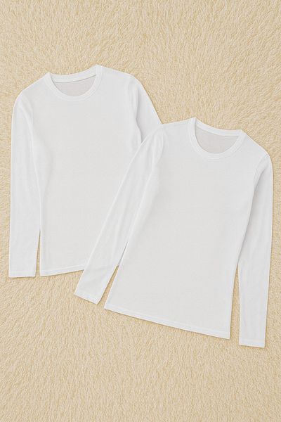 QKK Women's Modal Cotton Lycra Long Sleeve 2 Pack Tank Top T-Shirt Q6K6K1T7Ka