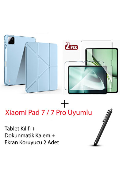 Yesnıce Xiaomi Pad 7 / 7 Pro Uyumlu Kalemlikli Kılıf Ekran Koruyucu (2 Adet) ...