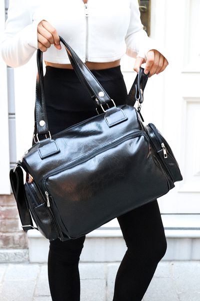 Sellini Black Multi-Eye Sports Mother Baby Daily Shoulder and Crossbody Bag 458