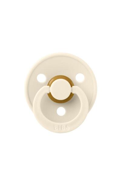 Bibs Suzeta Colour Latex, Tetina Rotunda, 6 Luni +, Ivory