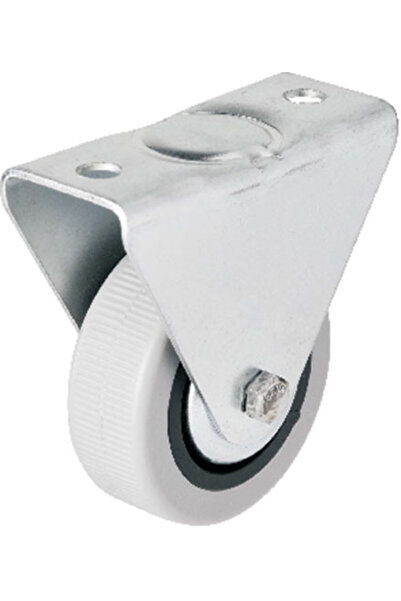 Skygo Hts 106 - عجلة PVC رمادية مقاس 50 مم مع غطاء ثابت