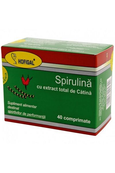 Hofigal SPIRULINA CU EXTRACT TOTAL DE CATINA 40 COMPRIMATE