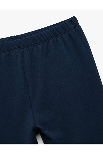 Koton Cotton Elastic Waist 2-Piece Basic Long Leggings Set