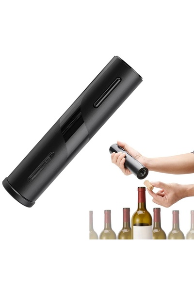 Aptel Electric corkscrew, plastic/aluminum, battery powered, black