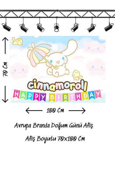 snowparty Banner za rođendan sa temom cimeta Cinnamoroll
