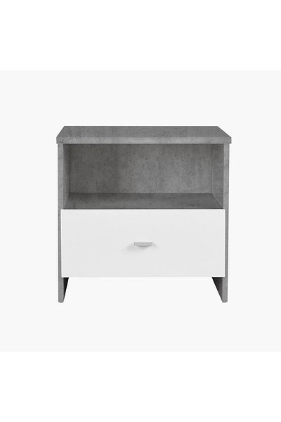Home Box Patara 1-Drawer Nightstand – Modern Wooden Nightstand with Storage, Easy Assembly