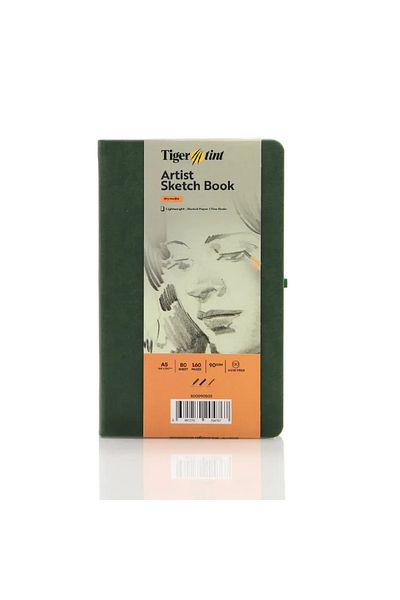 Tigertint Sketchbook Hard Cover Sketchbook 90 Gr A5 80 Sheets Green