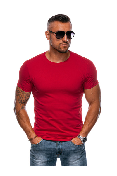 Edoti Herren Basic T-Shirt EM-TSBS-0100 - rot