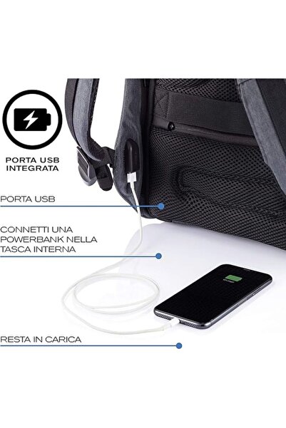 XD Design XDDesign Bobby Compact Print Anti-Theft Laptop Backpack w/USB port (Unisex bag)