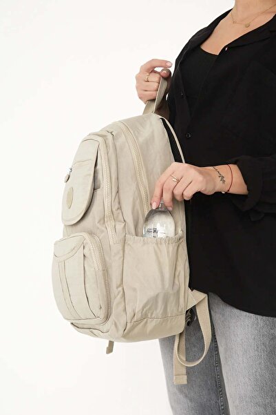 Lifonbag Unisex Αδιάβροχο υφασμάτινο υφασμάτινο σχολικό και σακίδιο πλάτης για φορητό υπολογιστή πολλαπλών τμημάτων (45x33 CM)