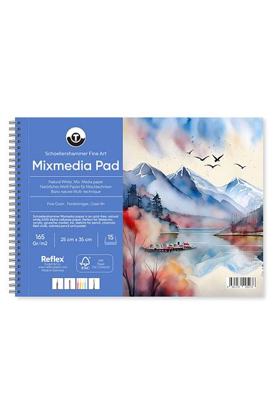 Schoellershammer Mix Media Pad Multi-Purpose Art Block 165 Gr 25X35 cm 15 Sheets