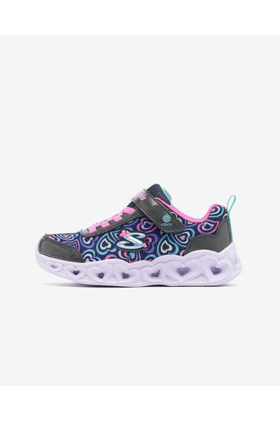SKECHERS HEART LIGHTS BOOGIE LOVE Büyük Kız Çocuk Lacivert Işıklı Spor Ayakkabı 303257L NVMT