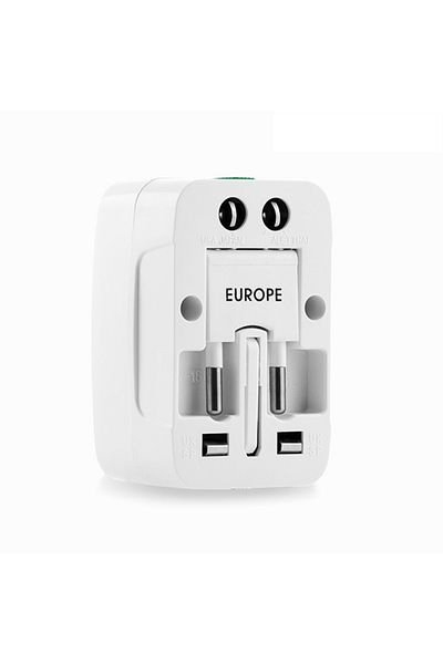 OEM Universal travel adapter, InnovaGoods, compatible with EU/UK/USA/JP/C/AUS/TH, white