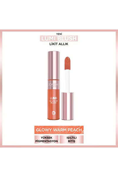 L'Oreal Paris Lumi Blush Likit Allık 627 Glowy Warm Peach