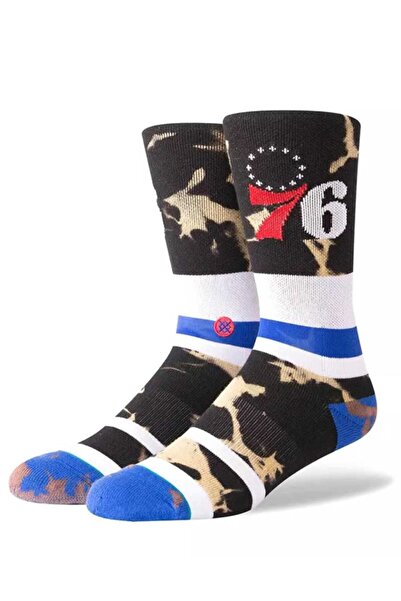 Stance جوارب رجالية 76Ers Acid Wash باللون الأحمر