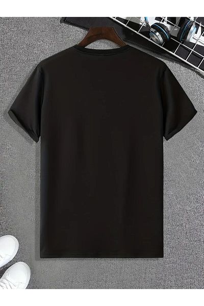 aynewmoda Men's Cartoon Printed Short Sleeve Round Neck T-Shirt