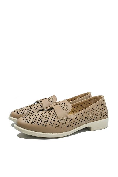 Karisma Pantofi casual Karisma, apricot din piele naturală cu perforații
