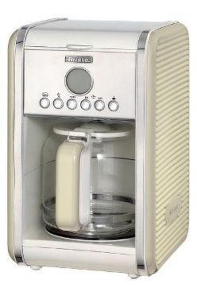 ARIETE Cafetiera Vintage 1342, 4-12 cups, LCD Display (Cream)